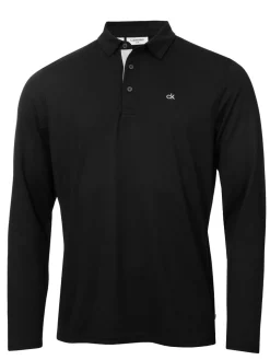 Calvin Klein Bayard Long Sleeve Polo - Black