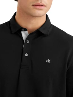 Calvin Klein Bayard Long Sleeve Polo - Black