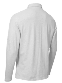 Calvin Klein Bayard Long Sleeve Polo - Silver Marl