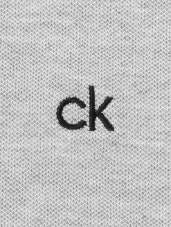 Calvin Klein Bayard Long Sleeve Polo - Silver Marl