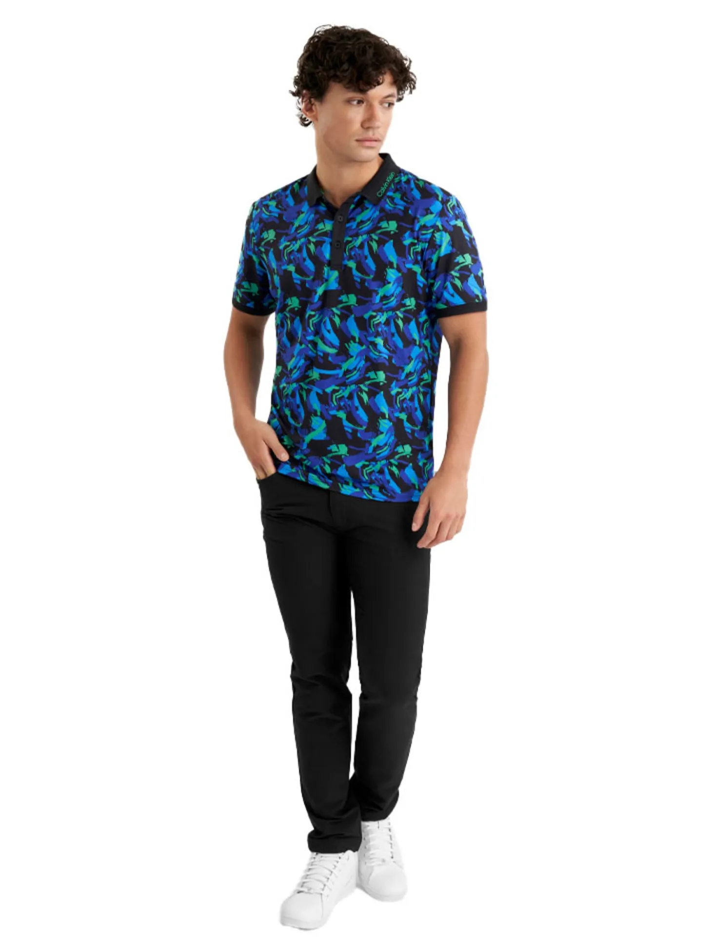 Calvin Klein Brushstroke Print Polo - Brushstroke Print