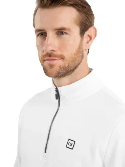 Calvin Klein Concord Half Zip Sweater - White