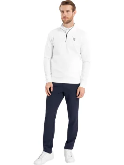 Calvin Klein Concord Half Zip Sweater - White