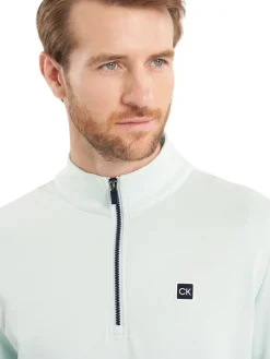 Calvin Klein Concord Half Zip Sweater - Light Jade