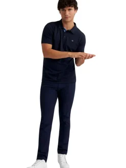 Calvin Klein Cotton Blend Quad Polo - French Navy