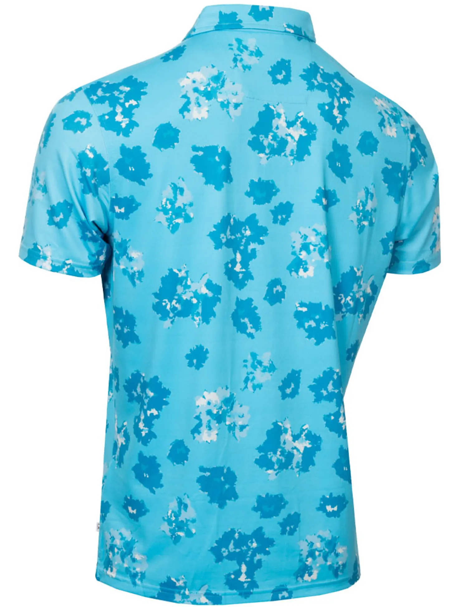 Calvin Klein Cyber Floral Print Polo Shirt - Aquarius