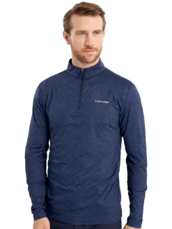 Calvin Klein Printed Newport 1/4-Zip - Navy