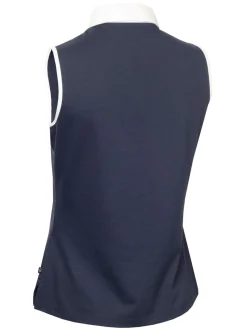 Calvin Klein Womens Bellevue Sleeveless Polo Shirt - Navy