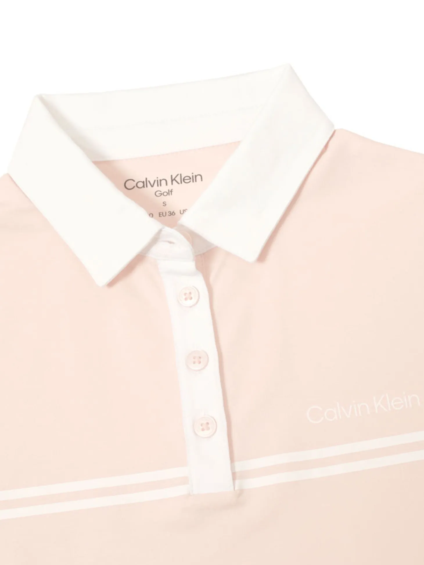Calvin Klein Womens Bellevue Sleeveless Polo Shirt - Shell Pink