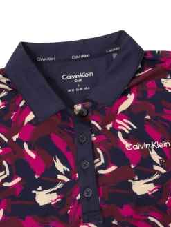 Calvin Klein Womens Brushstroke Printed Polo - Brushstroke Print