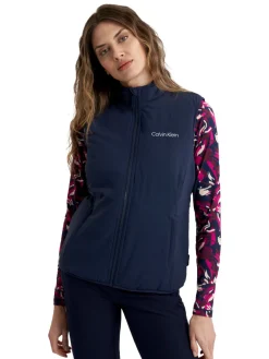 Calvin Klein Womens Faye Full Zip Gilet - Navy