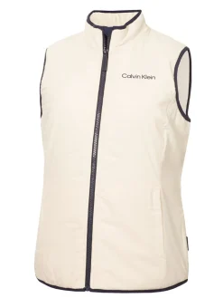 Calvin Klein Womens Faye Full Zip Gilet - Tapioca