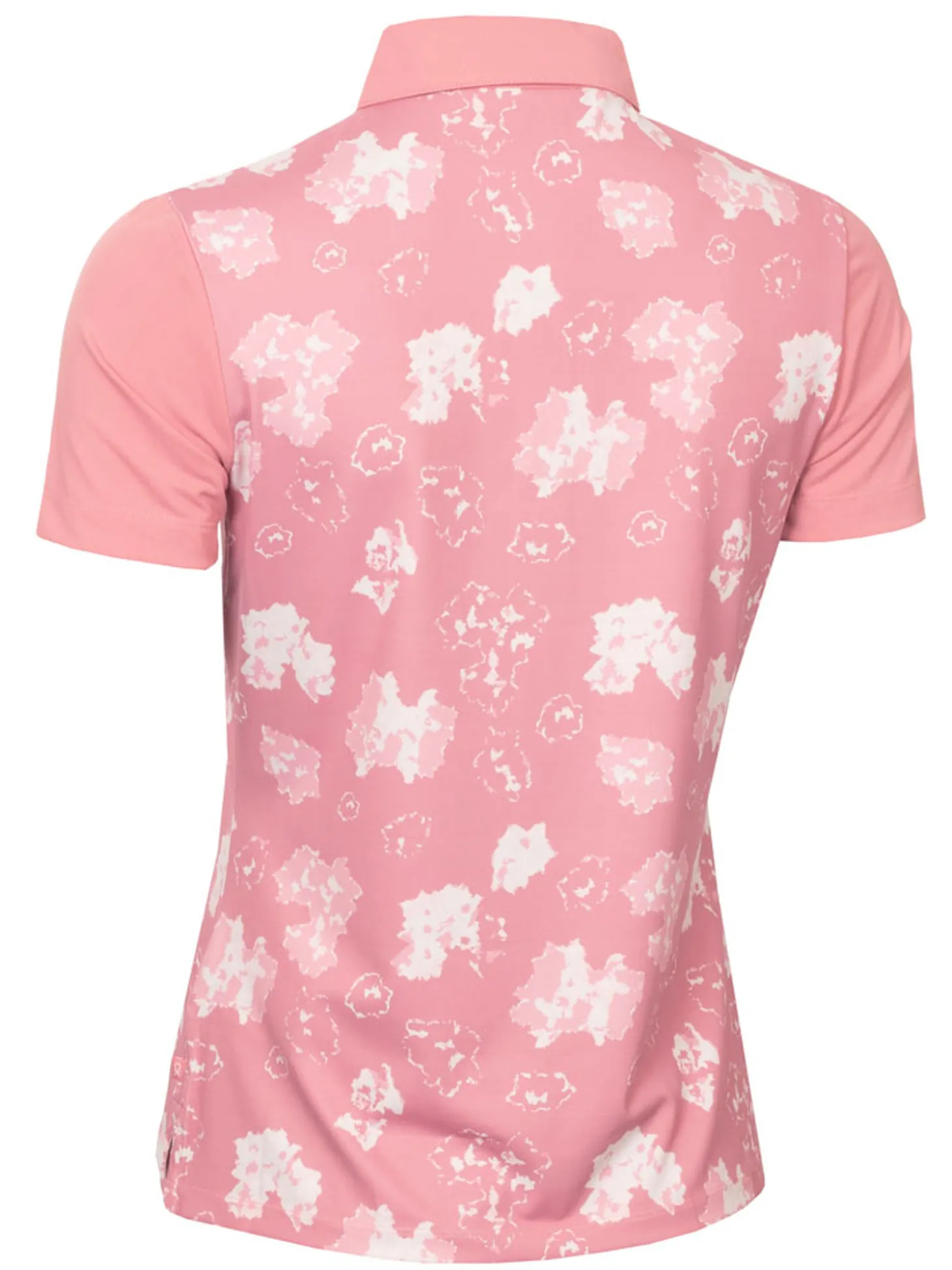 Calvin Klein Womens Harmony Printed Polo Shirt - Powder Pink