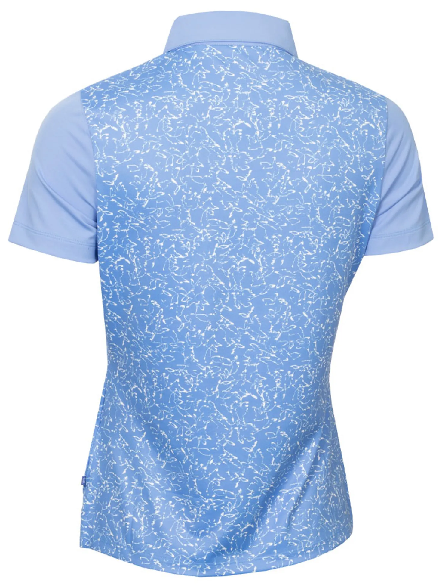 Calvin Klein Womens Harmony Printed Polo Shirt - Cornflower Blue