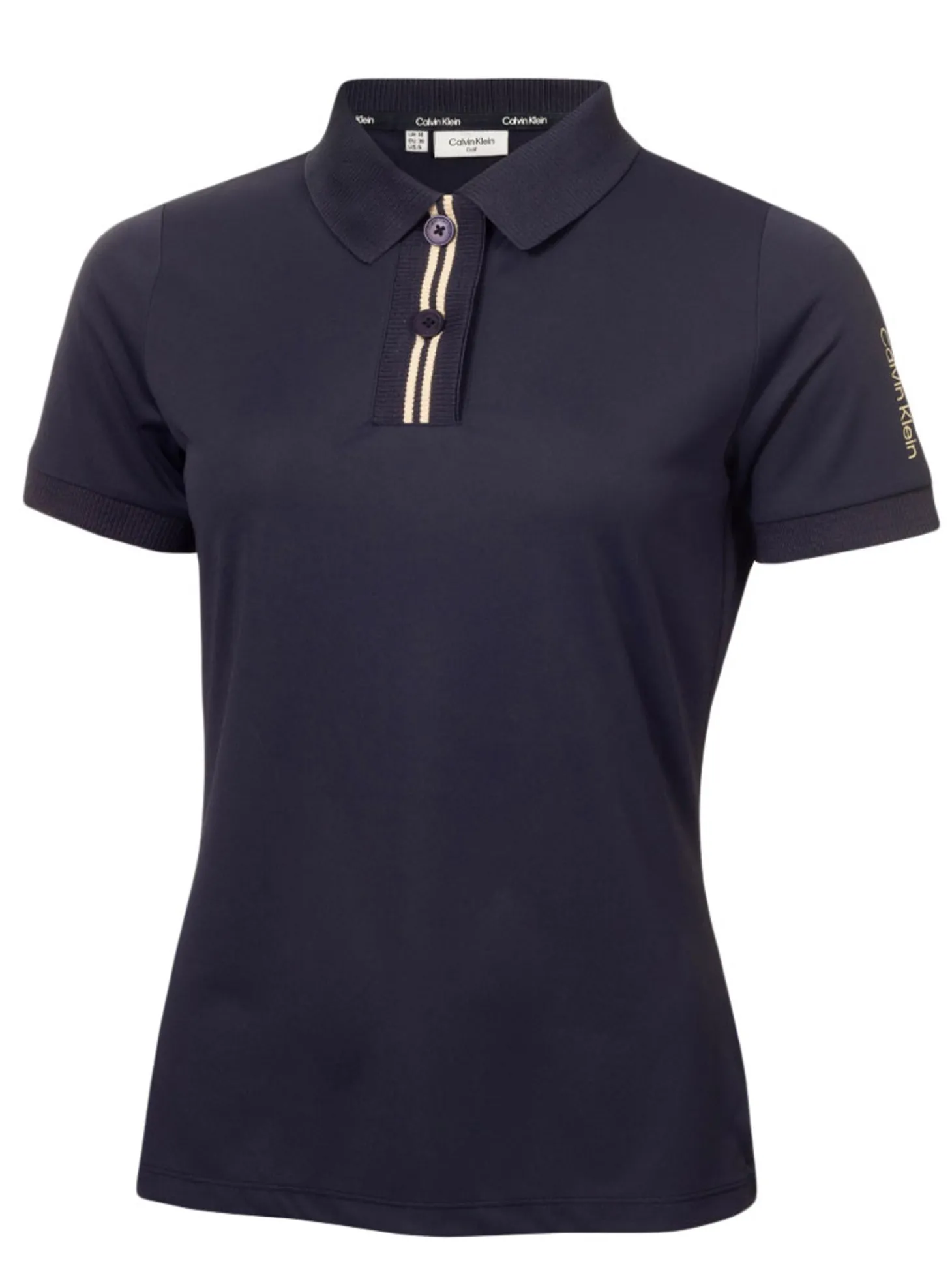 Calvin Klein Womens Layla Short Sleeve Polo - Navy