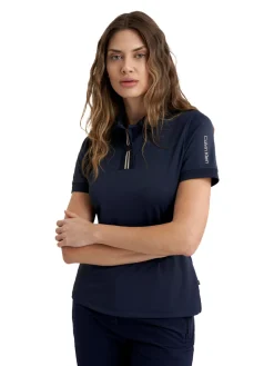 Calvin Klein Womens Layla Short Sleeve Polo - Navy