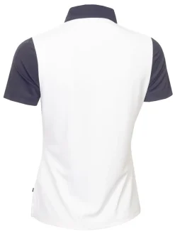 Calvin Klein Womens Leigh Polo Shirt - White/Navy