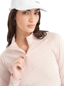 Calvin Klein Womens San Marco's 1/4-Zip - Shell Pink