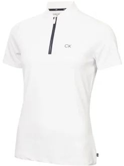 Calvin Klein Womens Tattler Mock Neck Top - White