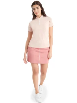 Calvin Klein Womens Tattler Mock Neck Top - Shell Pink