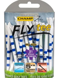 CHAMP FLYtee MyHite 25 Pack 3.25 Inches White/Blue