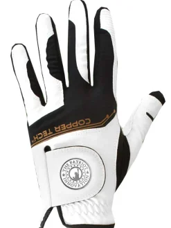 Copper Tech Spider Grip Golf Glove - White/Black