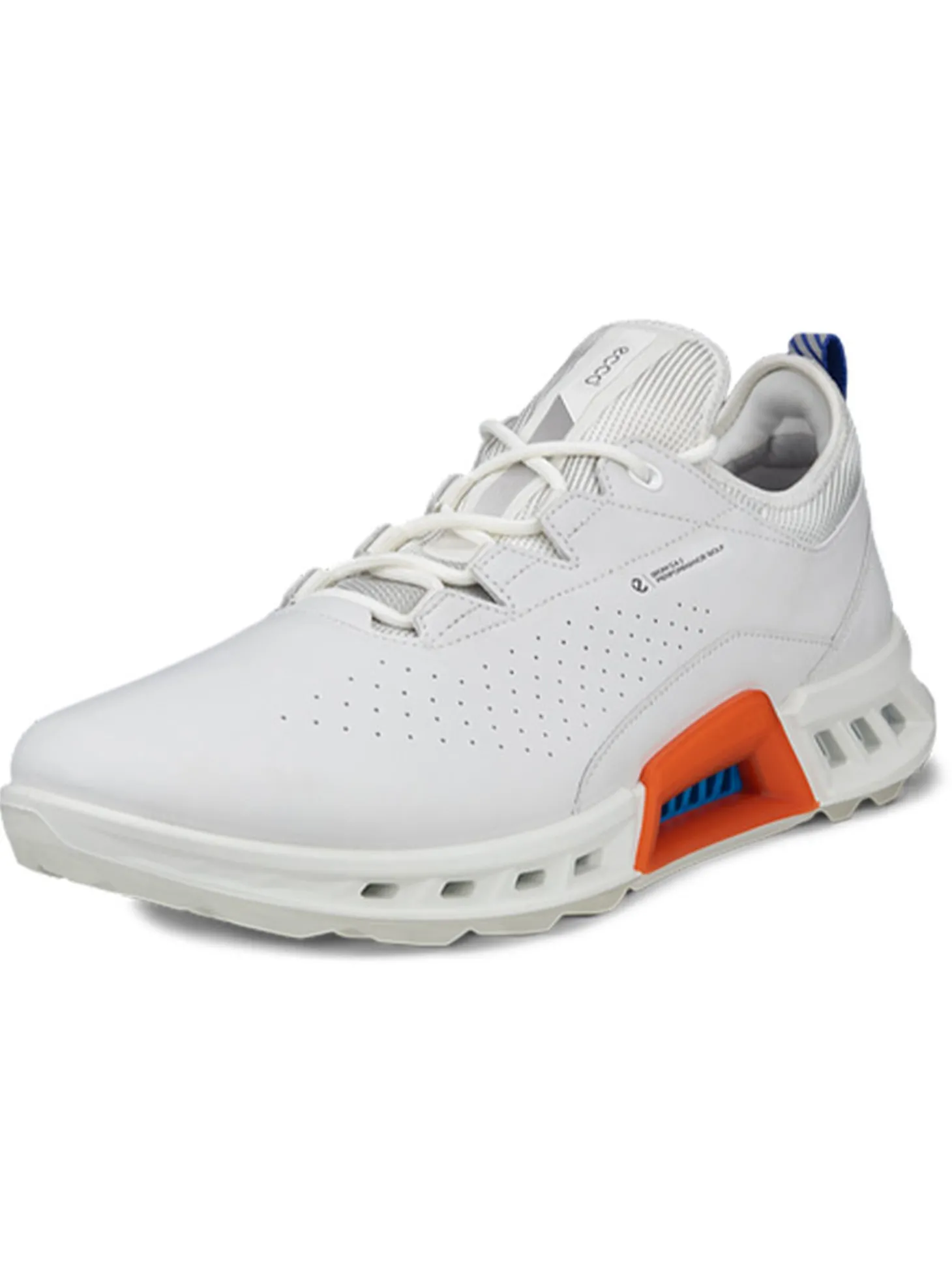 Ecco M BIOM C4 Golf Shoes - White/Mazzarine Blue
