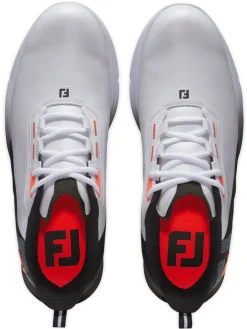 FootJoy Fuel Golf Shoes - White/Black/Coral