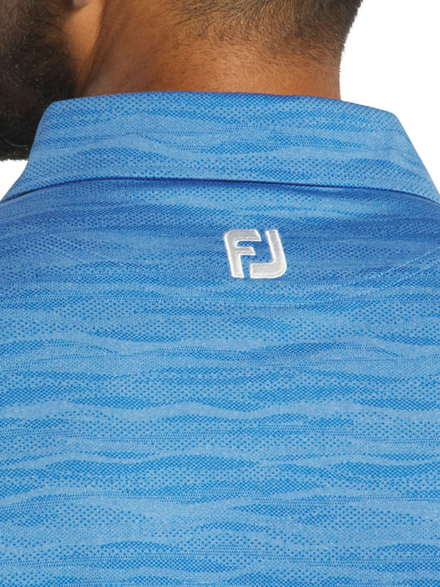 FootJoy Jacquard Wave Polo Shirt - Blue
