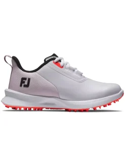 FootJoy Junior Girls Fuel Golf Shoes - White/Pink/Coral