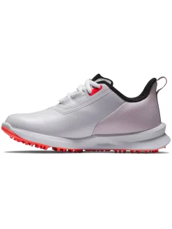 FootJoy Junior Girls Fuel Golf Shoes - White/Pink/Coral