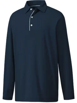 FootJoy Long Sleeve Sun Protection Polo - Navy