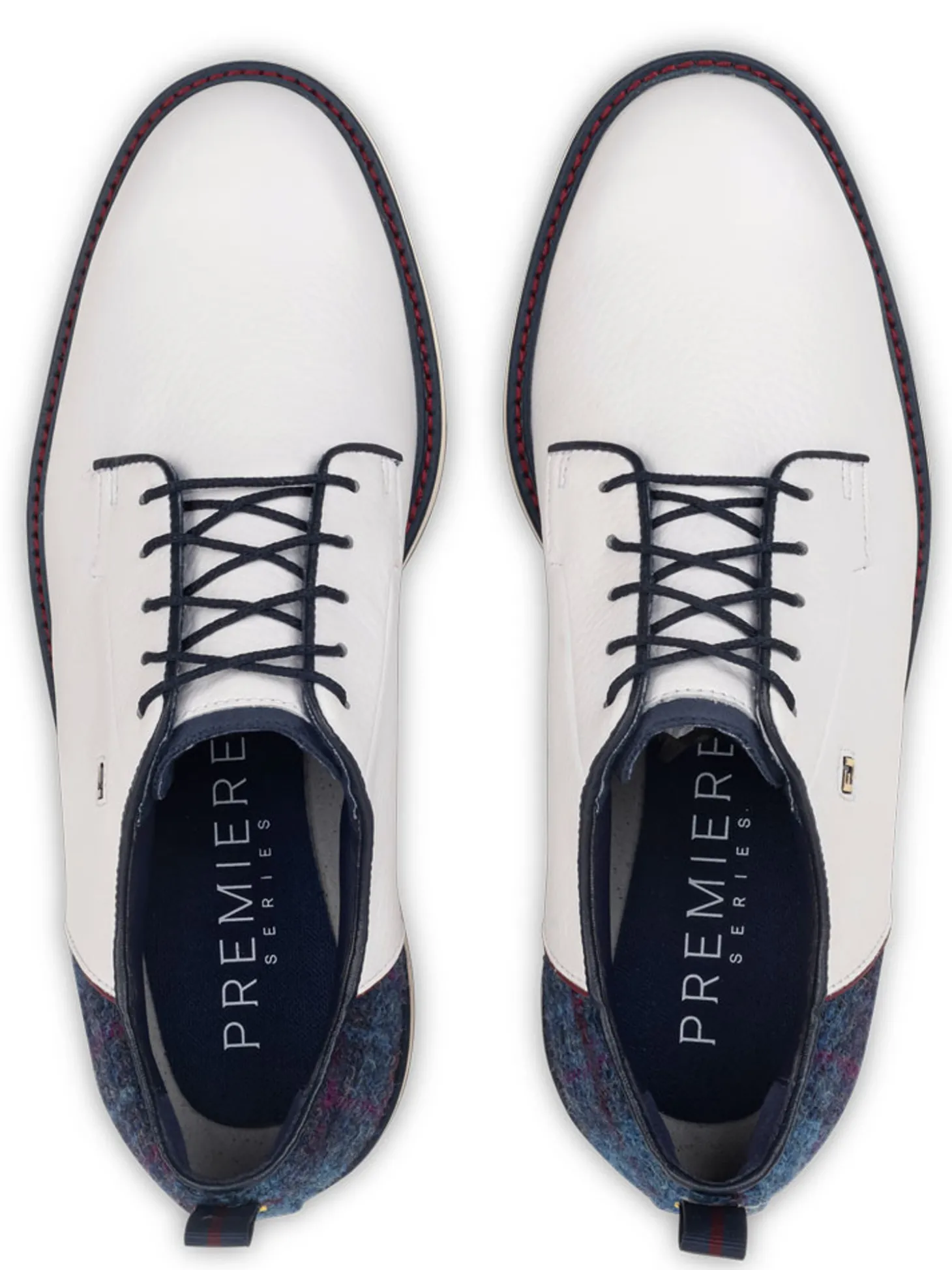 FootJoy Premiere Series Harris Tweed Field Limited Golf Shoes - White/Navy