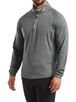 FootJoy Thermoseries Brushed Back Midlayer (Athletic Fit) - Black