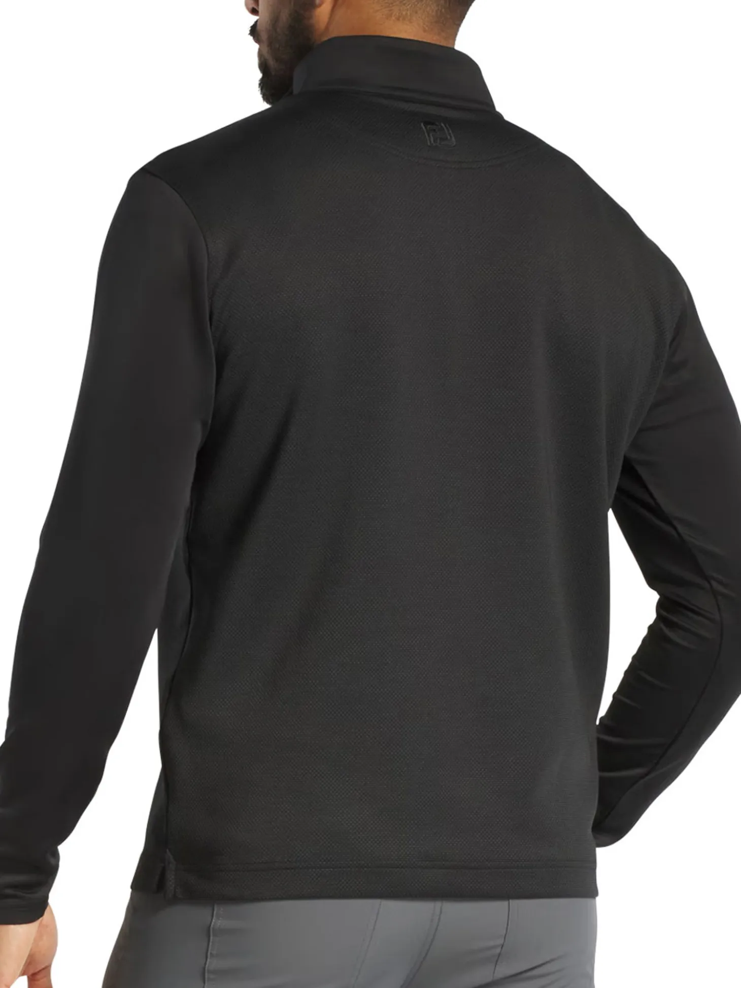 FootJoy Tonal Block Pullover (Athletic Fit) - Black