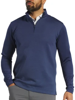 FootJoy Tonal Block Pullover (Athletic Fit) - Navy