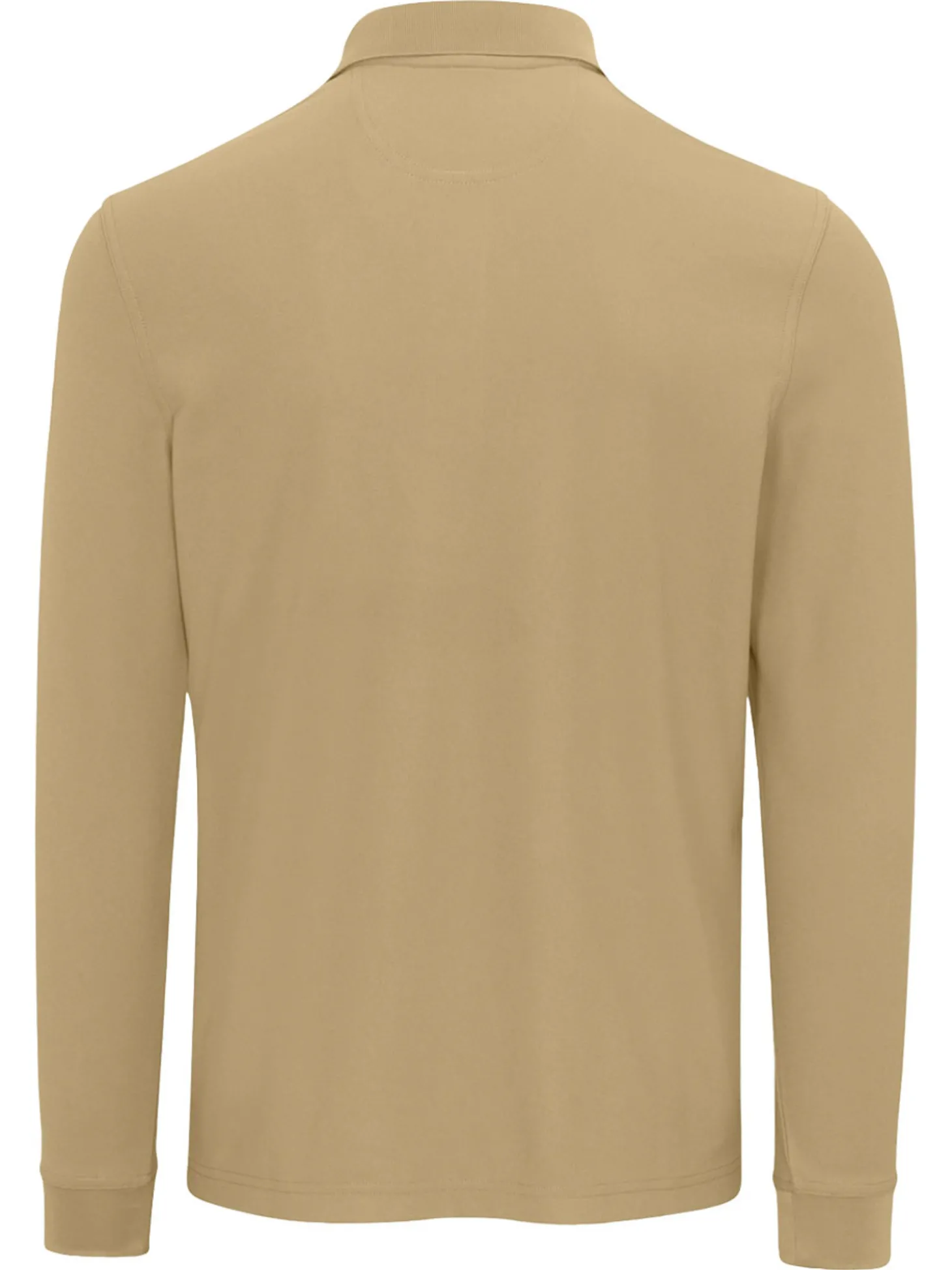 Greg Norman Long Sleeve Pique Shark Polo - Warm Sand