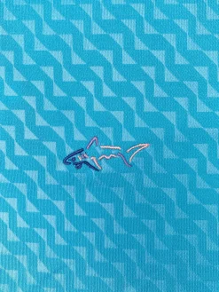 Greg Norman ML75 Geo Embossed Polo - Bright Turquoise