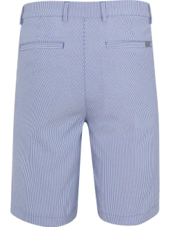 Greg Norman Seersucker Stripe 9.5" Short - Maritime/White