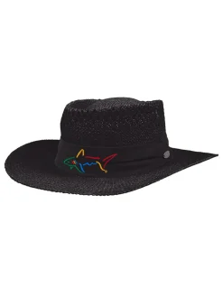 Greg Norman Signature Straw Hat - Black