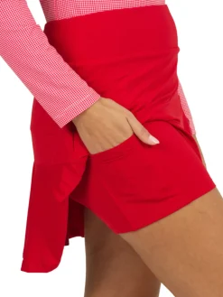 IBKUL Solid Flounce Skort (16.25