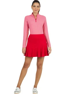 IBKUL Solid Flounce Skort (16.25