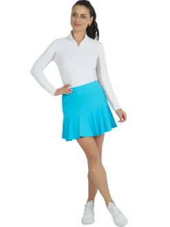 IBKUL Solid Flounce Skort (16.25