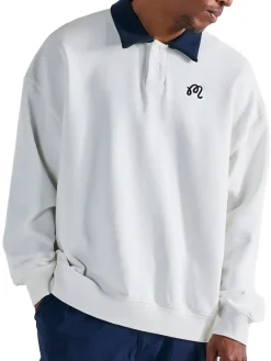 Malbon Artigianale Collared Crewneck - White