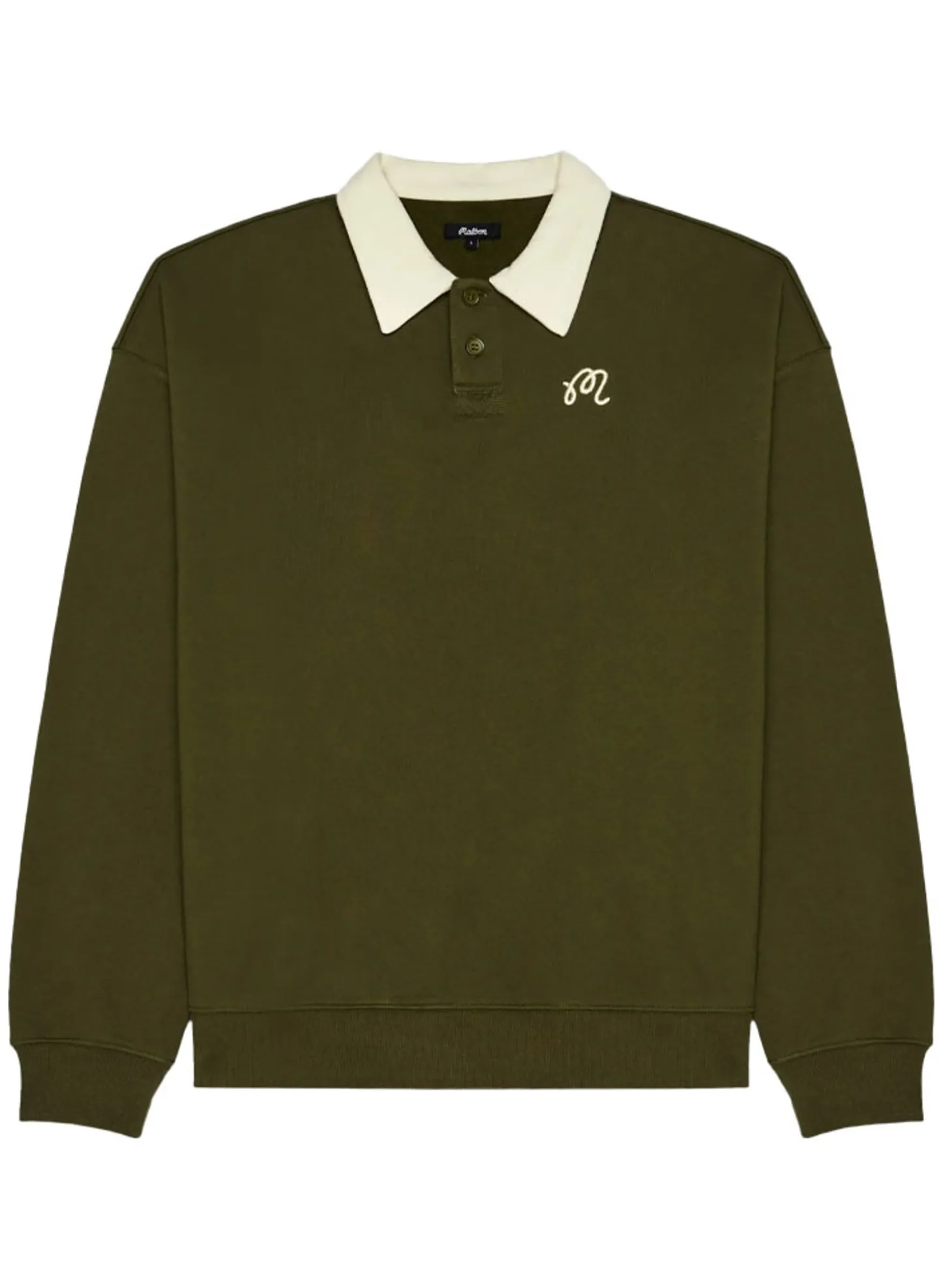 Malbon Artigianale Collared Crewneck - Cypress Green