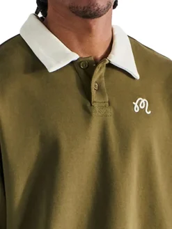 Malbon Artigianale Collared Crewneck - Cypress Green