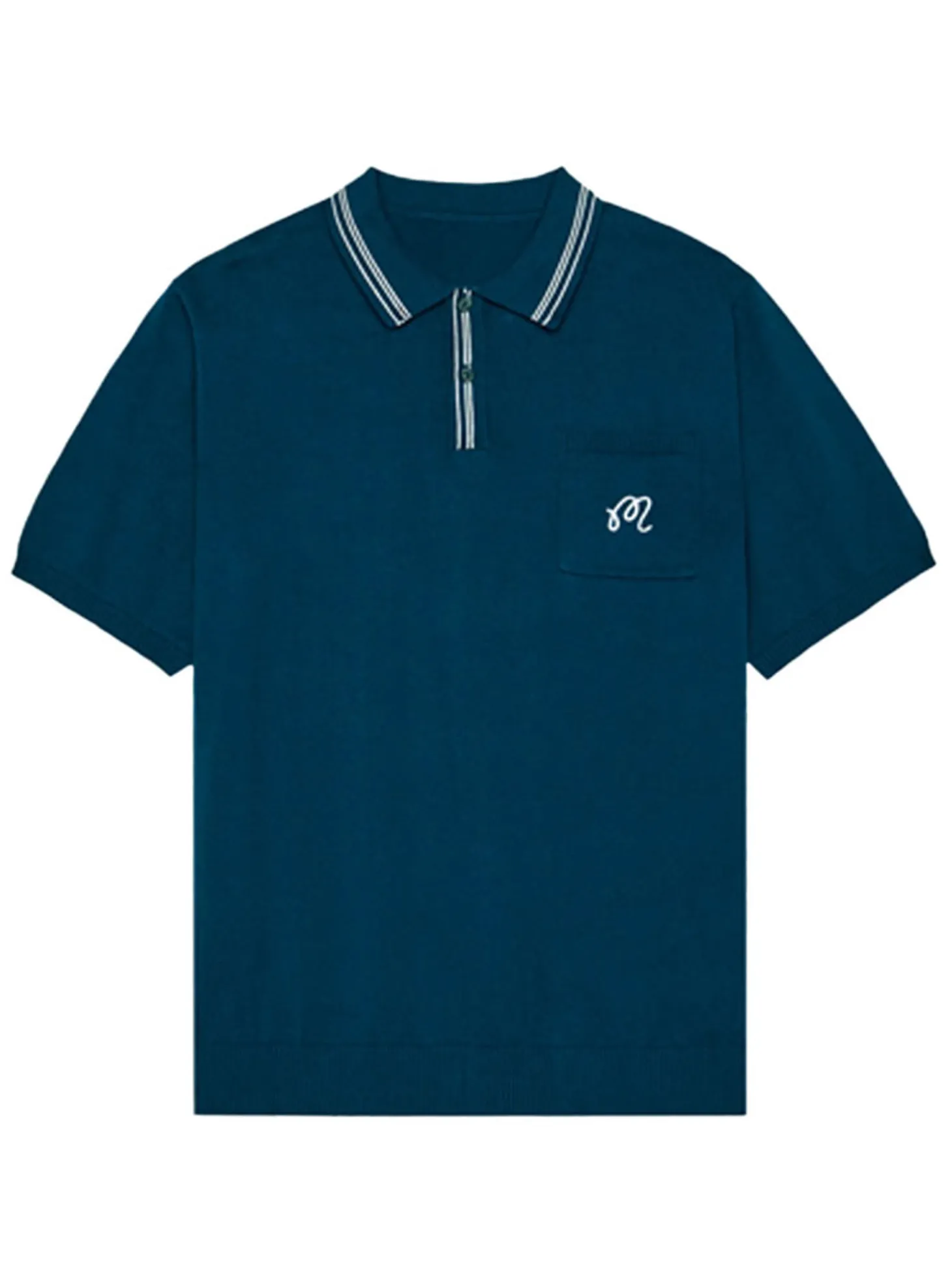 Malbon Campania Knit Polo - Azzurra