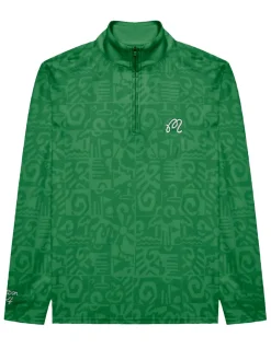 Malbon Capo Performance Quarter Zip - Kelly Green