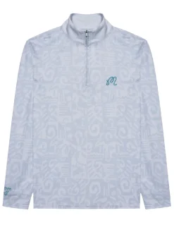 Malbon Capo Performance Quarter Zip - Silver