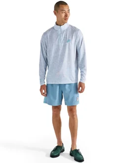 Malbon Capo Performance Quarter Zip - Silver